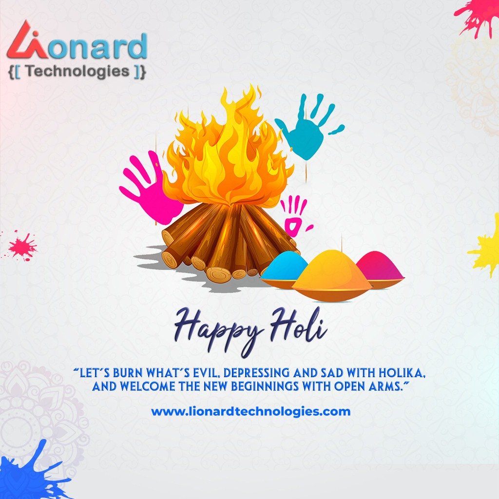 Holi is a festival of colors, joy celebrated in India lionardtechnologies.com wish you a very Happy Holi! Let this festival bring lots of joy